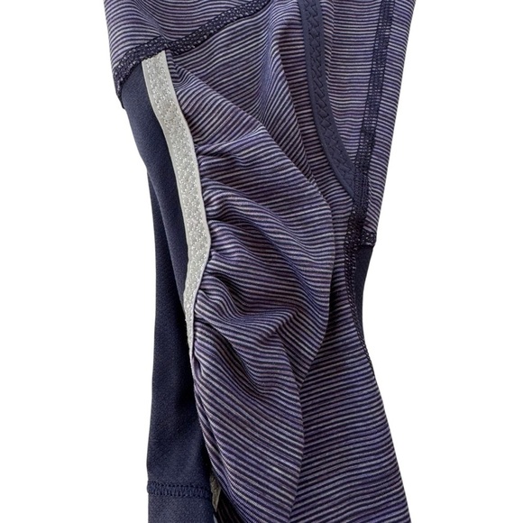 Lululemon Run Pace Crop Legging Tight Wee Are From Space Deep Indigo Size 4 - Picture 11 of 13